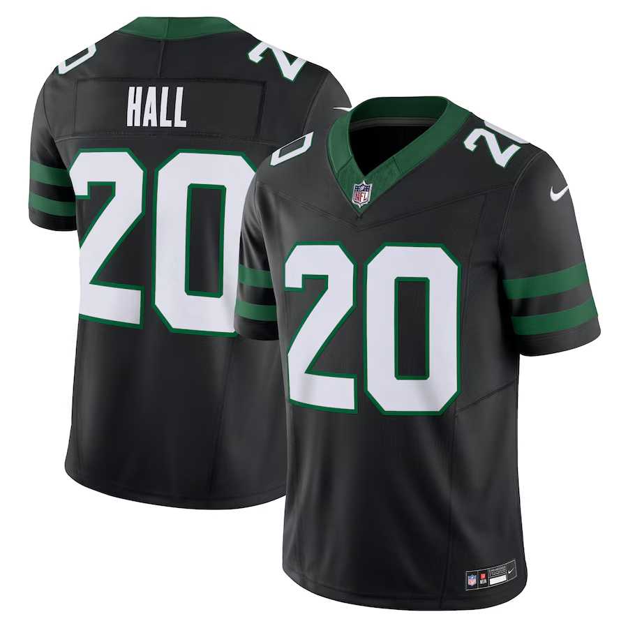 Men & Women & Youth New York Jets #20 Breece Hall Black 2023 F.U.S.E. Vapor Limited Throwback Stitched Football Jersey,We sell and wholesale Men & Women & Youth New York Jets #20 Breece Hall Black 2023 F.U.S.E. Vapor Limited Throwback Stitched Football Jersey on line form chian!